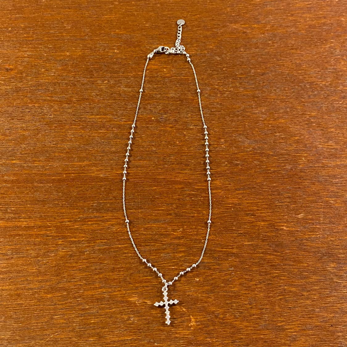 새상품 신주 실버코팅 십자가 은볼 목걸이 실버 상품이미지5