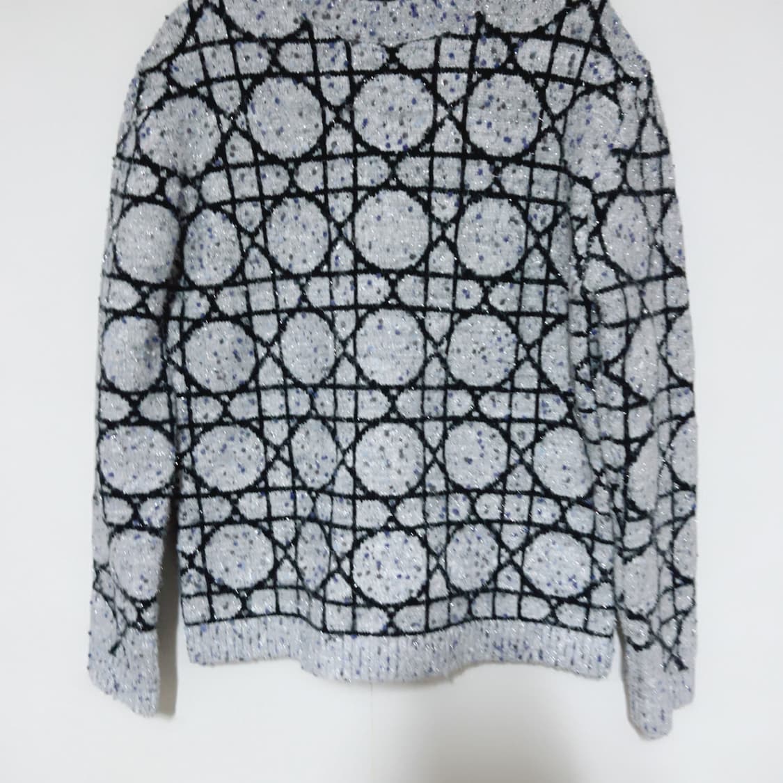 디올 그레이 로고패턴 젠더리스 니트 상품이미지3