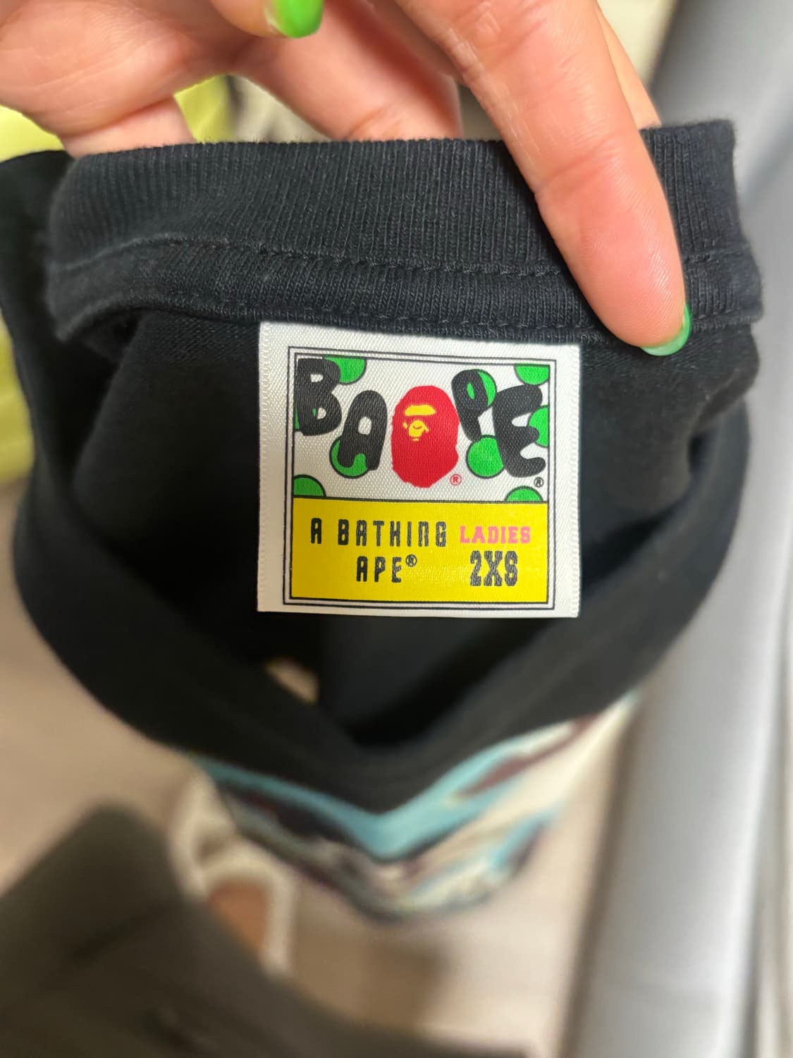 베이프 카모 빅 에이프 헤드 티 반팔 레이디스 전용 2xs 상품이미지3