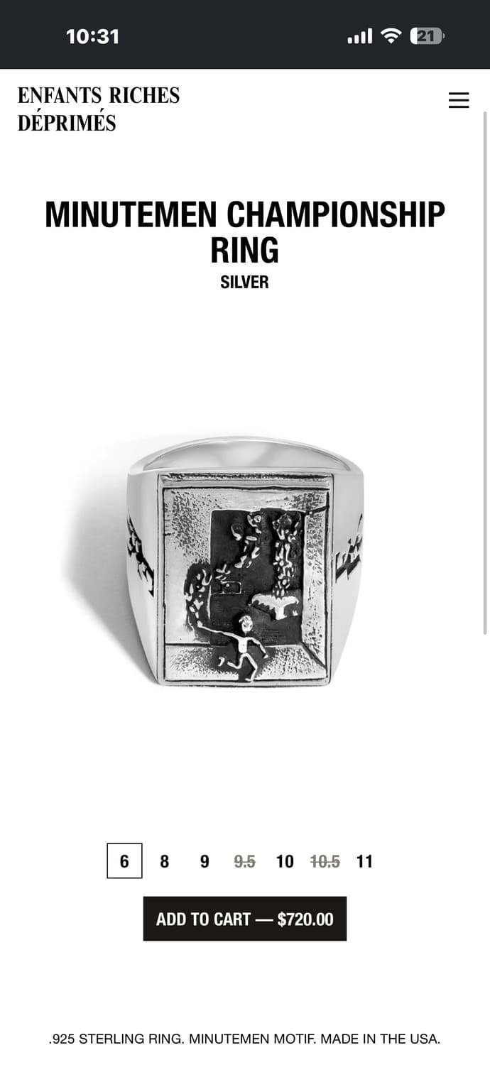 erd minutemen championship ring 구매합니다 상품이미지1