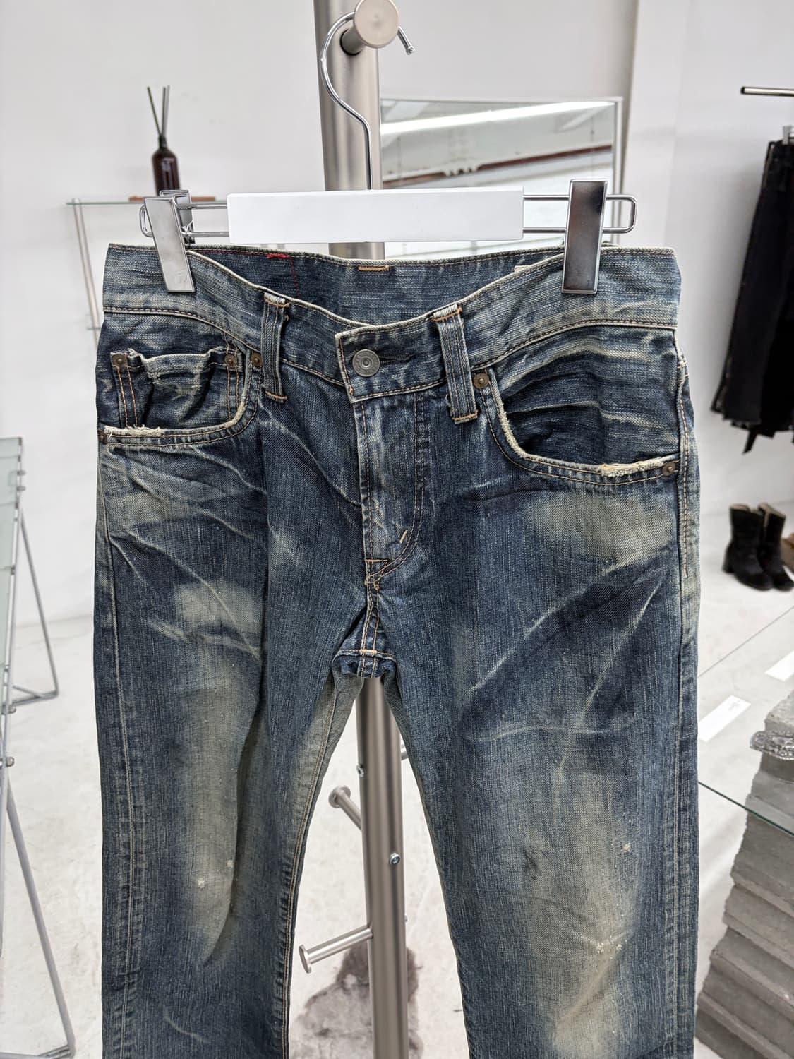 EDWIN 링클 워시드 데님 팬츠 상품이미지3