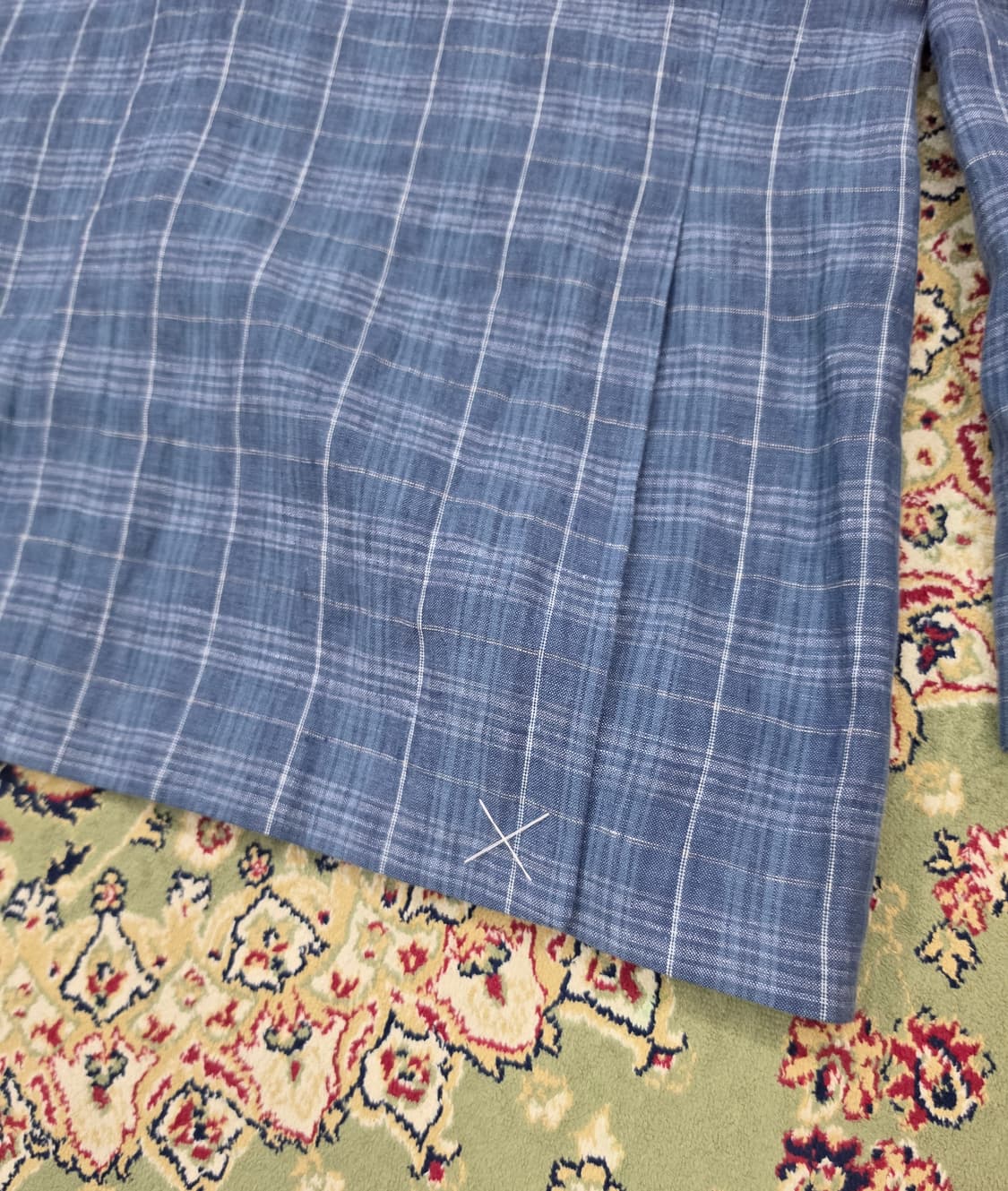 [새상품/최종할인] 브룩스브라더스 린넨 블루체크 2버튼 46R 107 상품이미지10