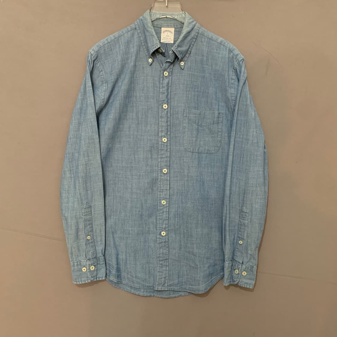 S 브룩스브라더스 리젠트핏 샴브레이 셔츠 남방 상품이미지1