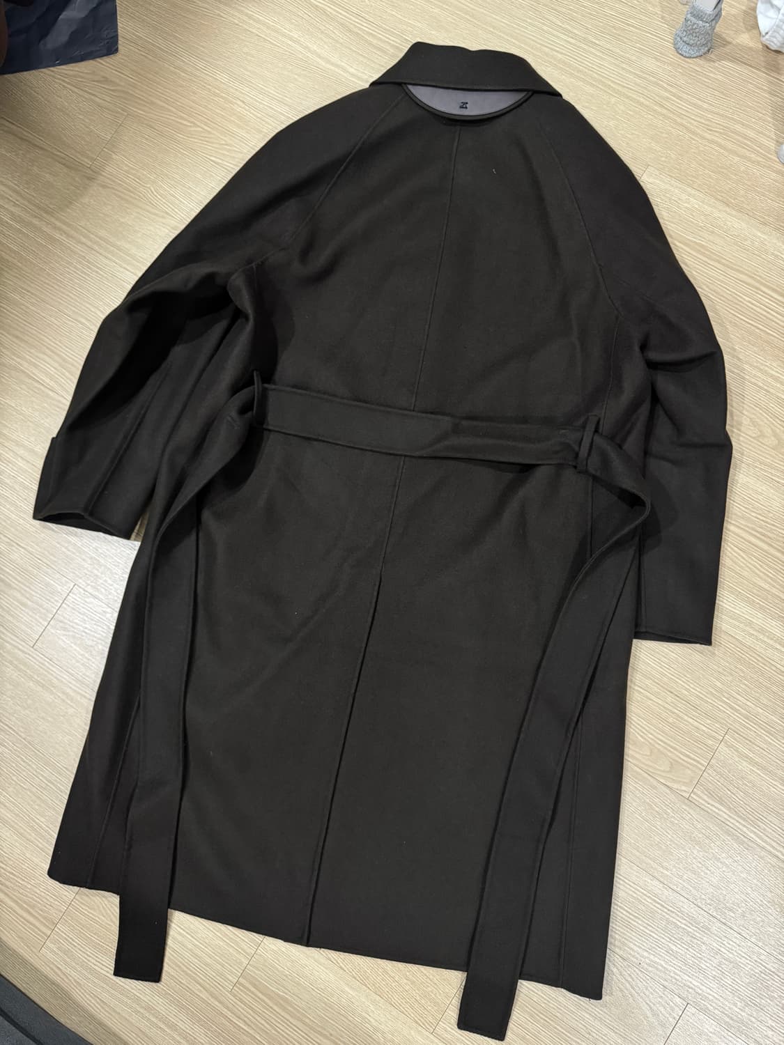 [100] 지오송지오 25FW 발마칸 핸드메이드 코트 다크브라운 상품이미지2