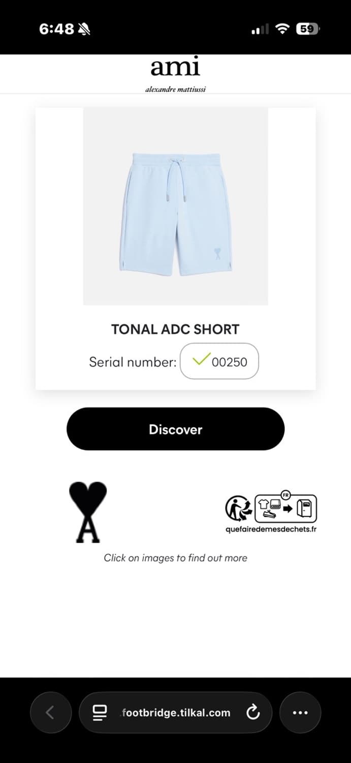 아미(AMI) 스몰 하트 로고 스웨트 반바지 상품이미지8