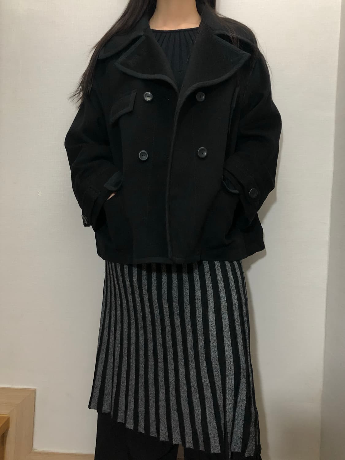 빈티지 블랙 울 자켓 상품이미지5