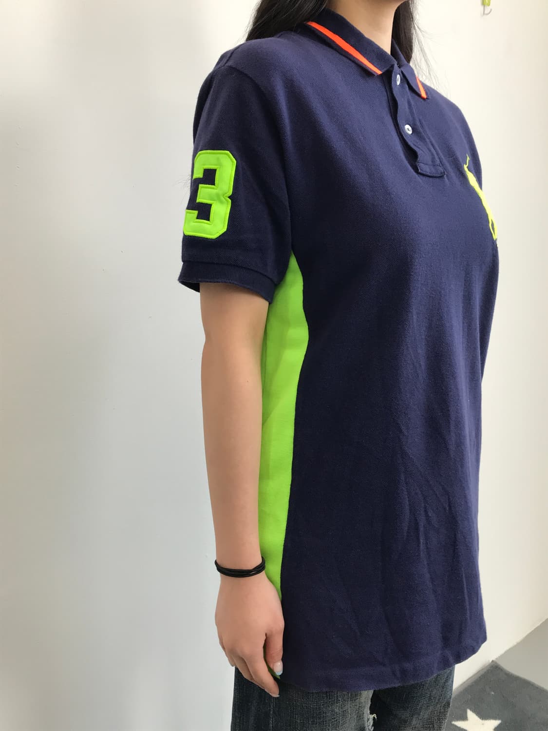 Polo Big Pony Neon Panel Polo Shirt 상품이미지3