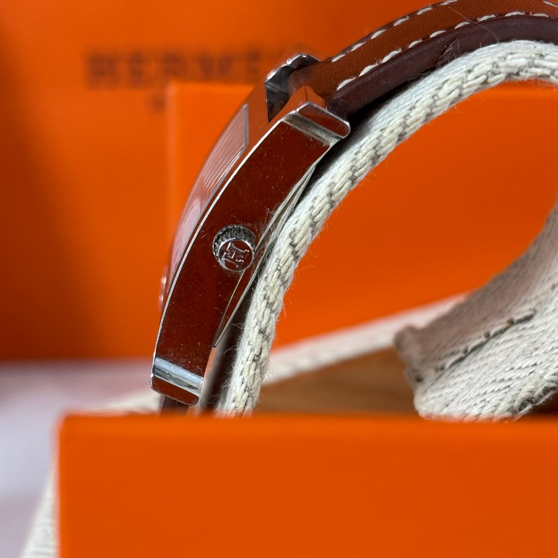 (풀세트,정품)에르메스 H 아워 스틸 시계 25mm 상품이미지7