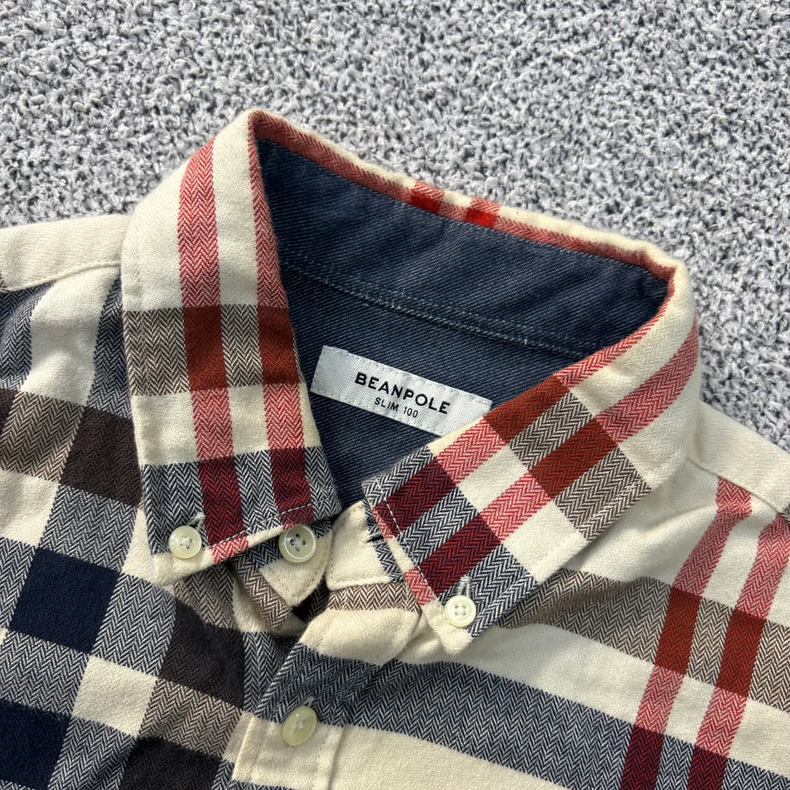 100 빈폴 체크 셔츠 남방 슬림핏 0317J 상품이미지2