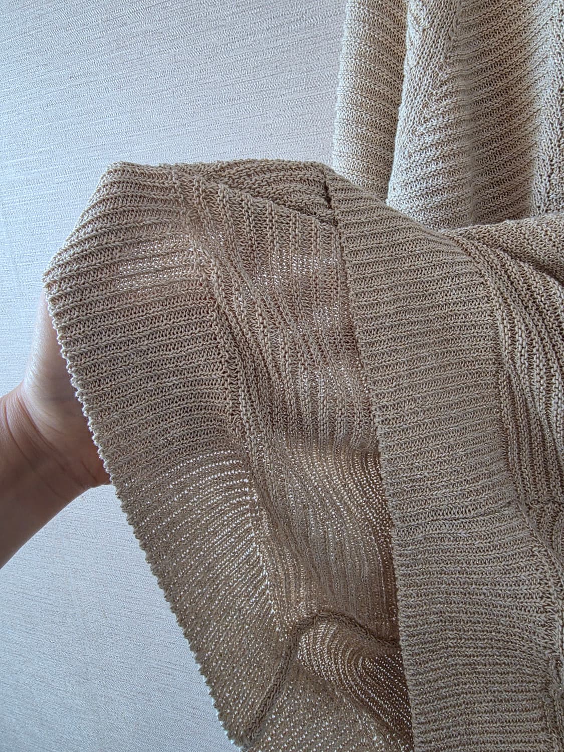 Massimo dutti 마시모두띠 연베이지 글리터 니트 Made in  상품이미지5