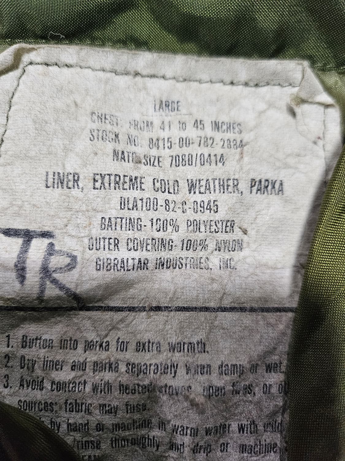 80s 미군오리지날 m65 피쉬테일 개파카 L 상품이미지8
