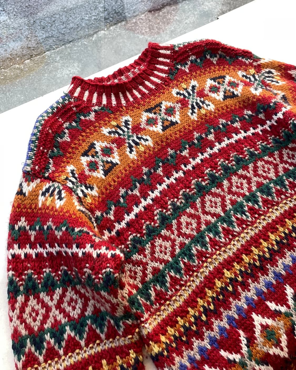 Vintage Fair isle wool sweater 페어아일 스웨터 상품이미지8