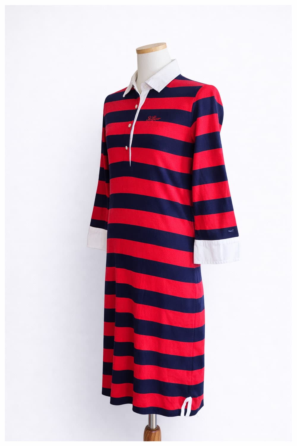 Y2K 타미힐피거클래식Tommy Hilfiger배색스트라이프 카라 원피스 상품이미지6