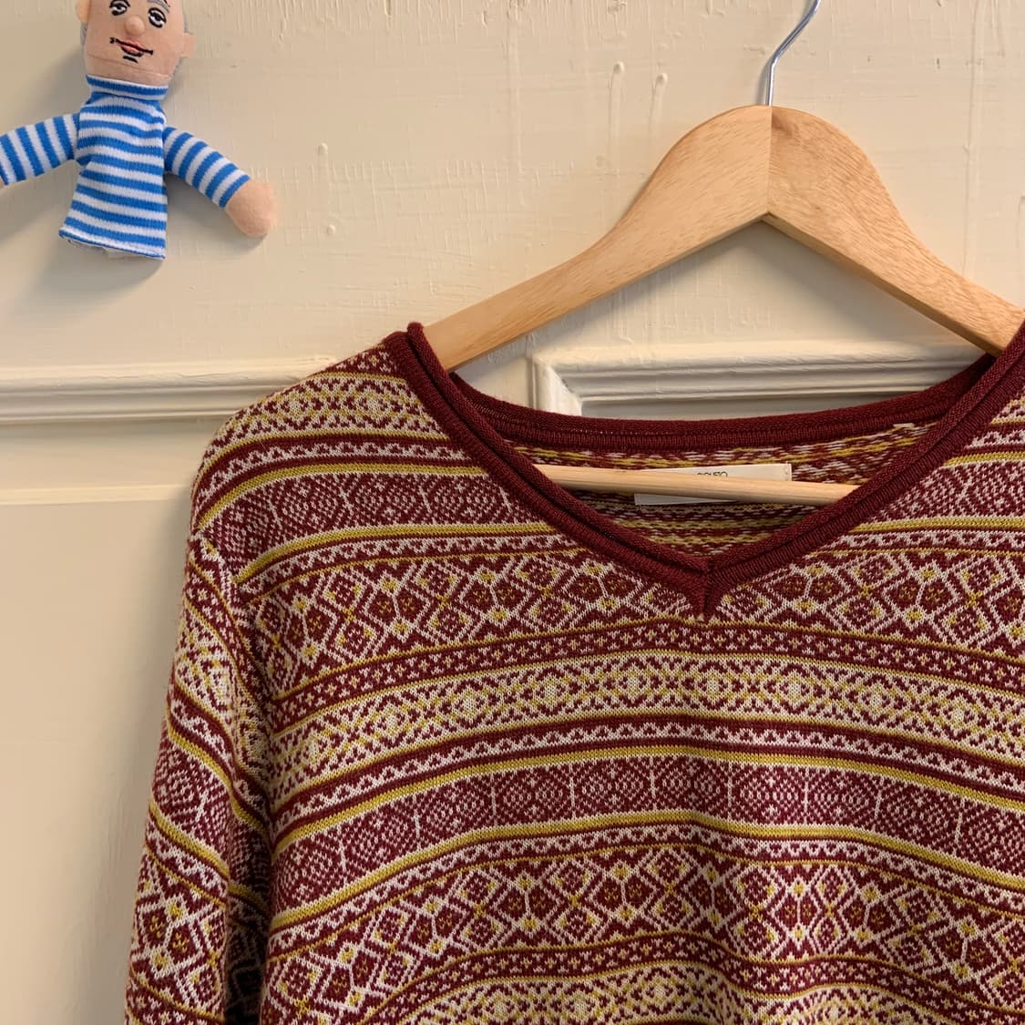 일본 빈티지 노르딕 브이넥니트 상품이미지2