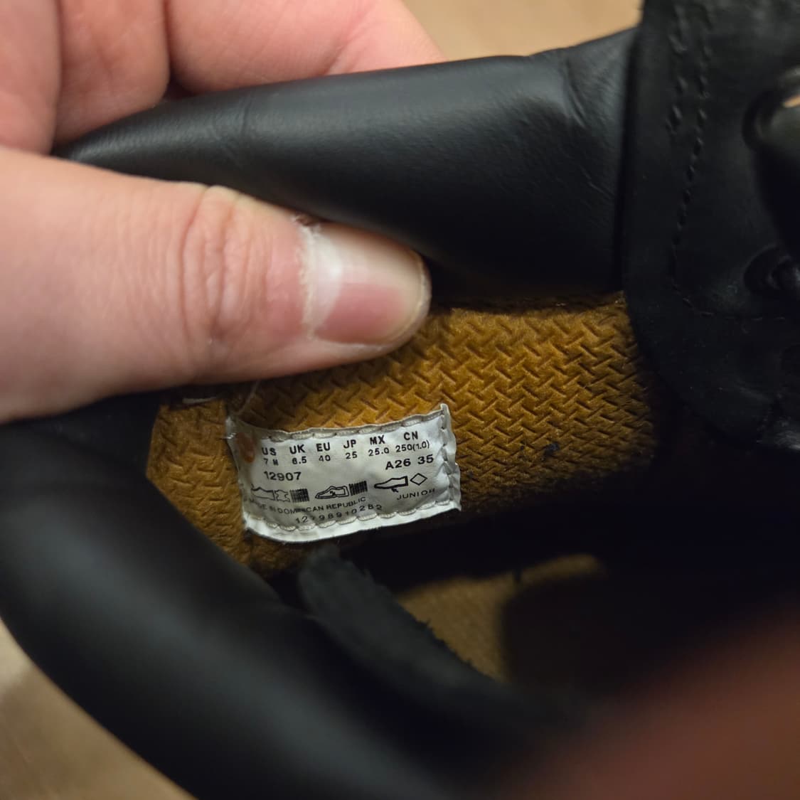 팀버랜드 6인치 블랙 us7 250 팀버랜드 12907 상품이미지7