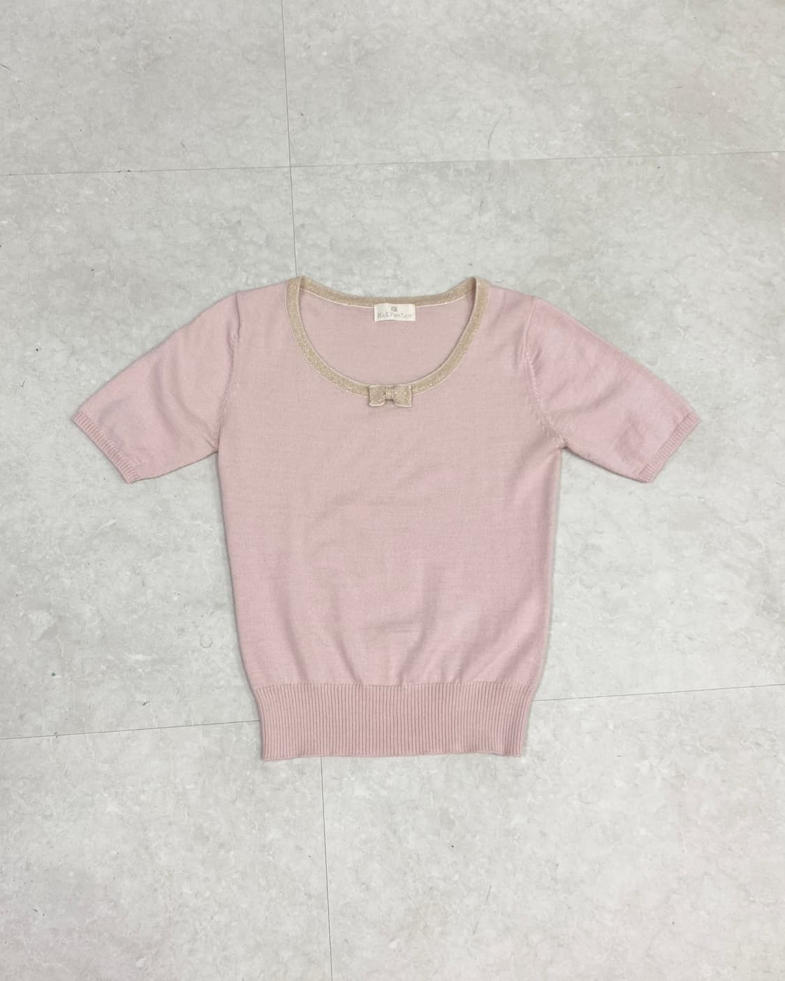 Ribbon Pink Knit Top  상품이미지3