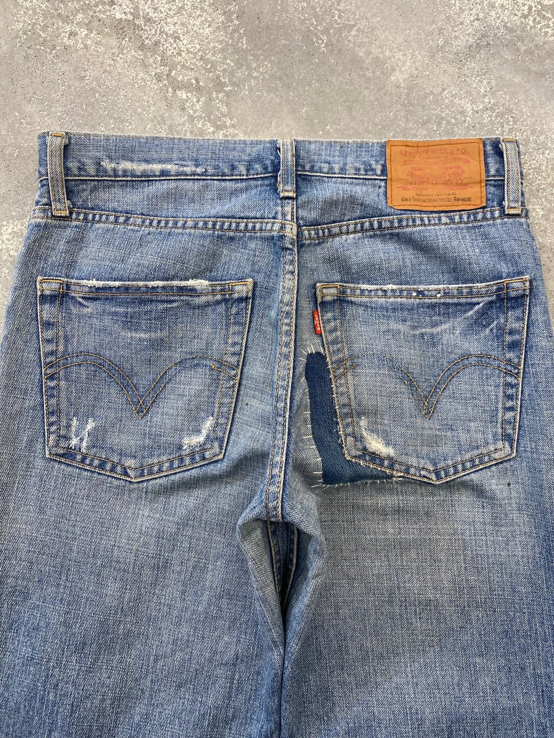 [32] 00s Levi's 537 리바이스 사시코 리페어 부츠컷 데님 상품이미지7