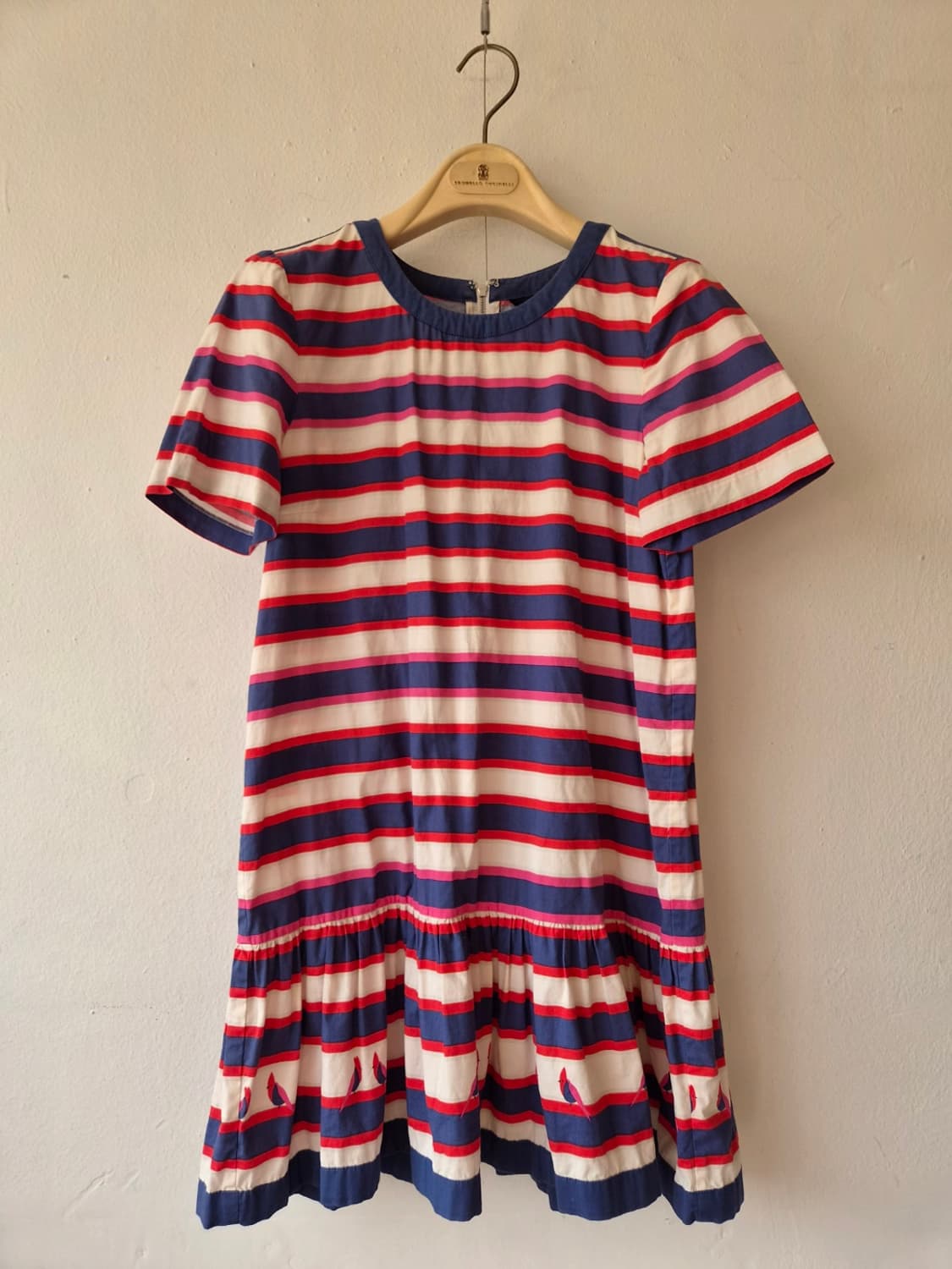 마크바이마크제이콥스 여성 스트라이프버드반팔롱블라우스 0사이즈 상품이미지2