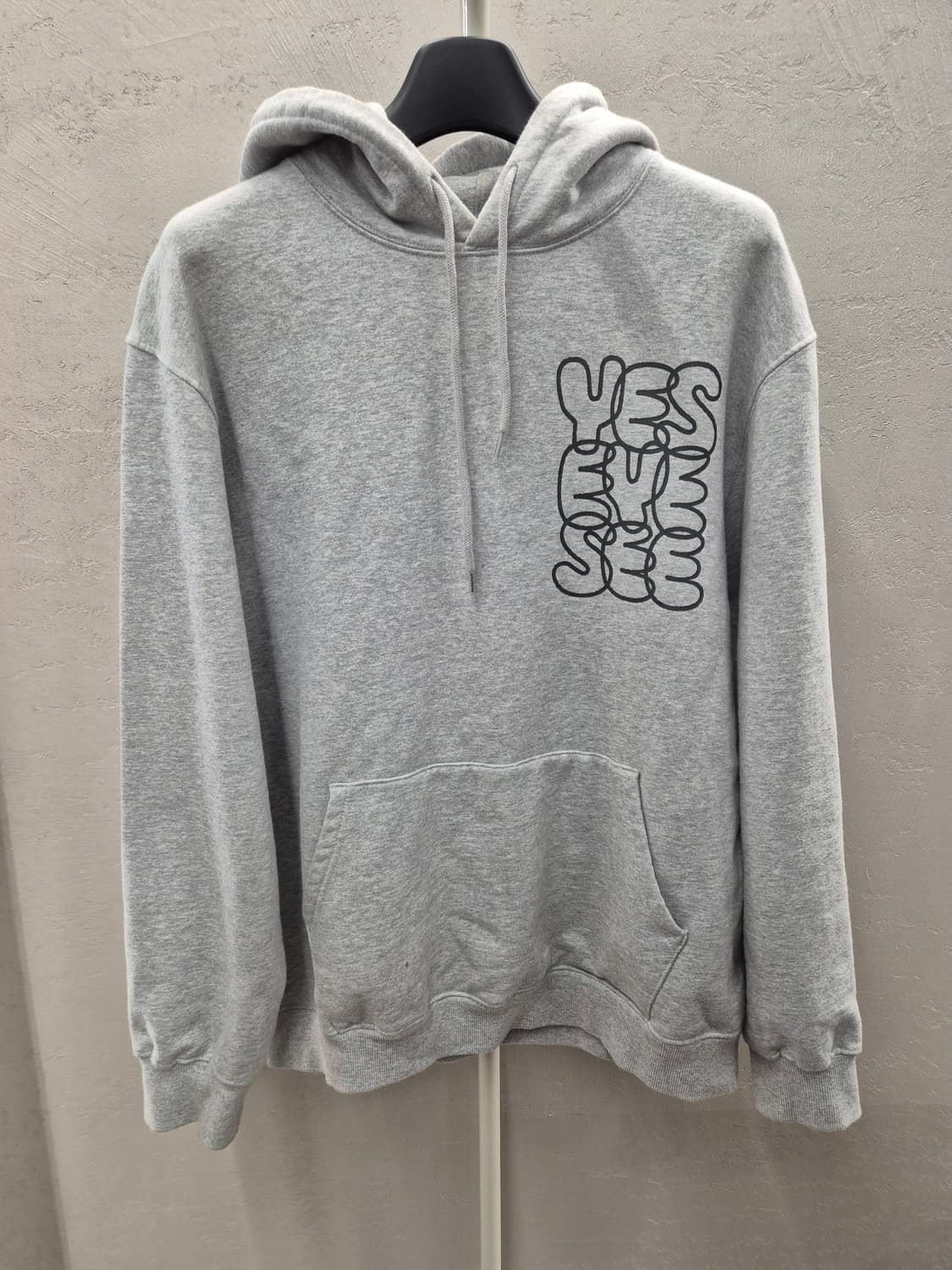 예스아이씨 그레이 로고 후드티 L 상품이미지2