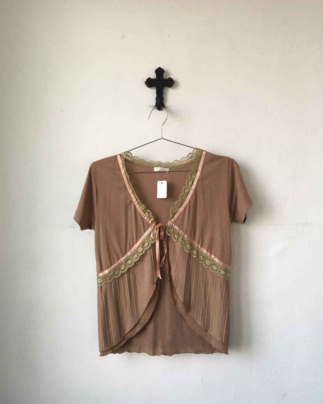 Lace trimming cardigan 상품이미지2