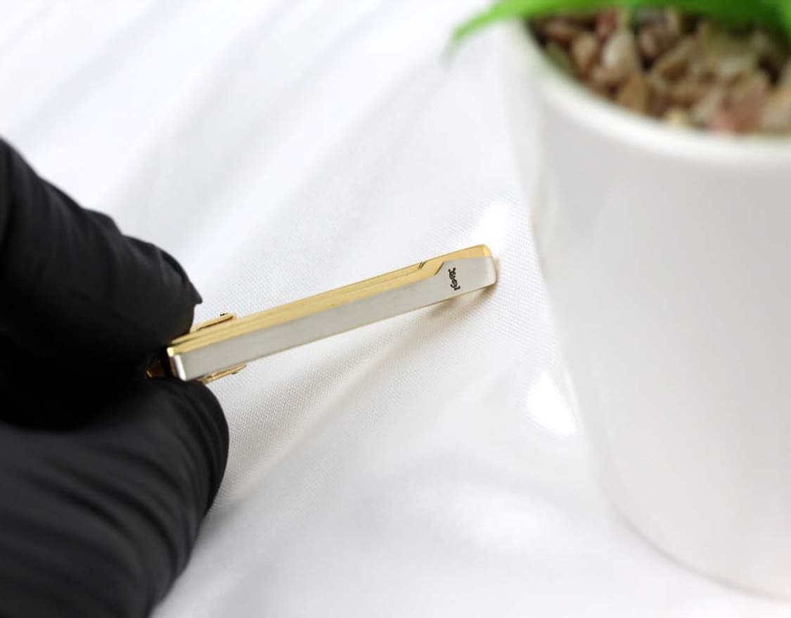 입생로랑 B+등급 5cm 남자 명품 넥타이핀 빈티지 상품이미지5