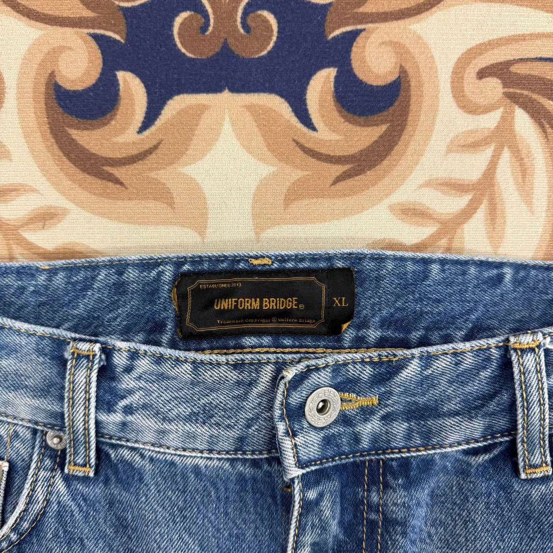 (XL)유니폼 브릿지 중청 셀비지 데님팬츠 상품이미지2
