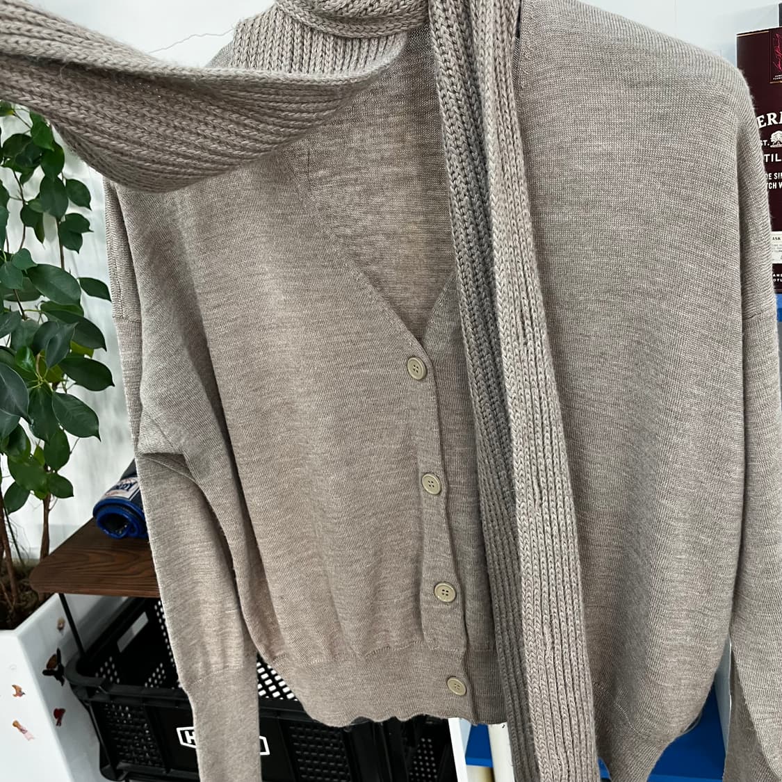 MM6 메종마르지엘라 머플러 레이어드 가디건 S 상품이미지4