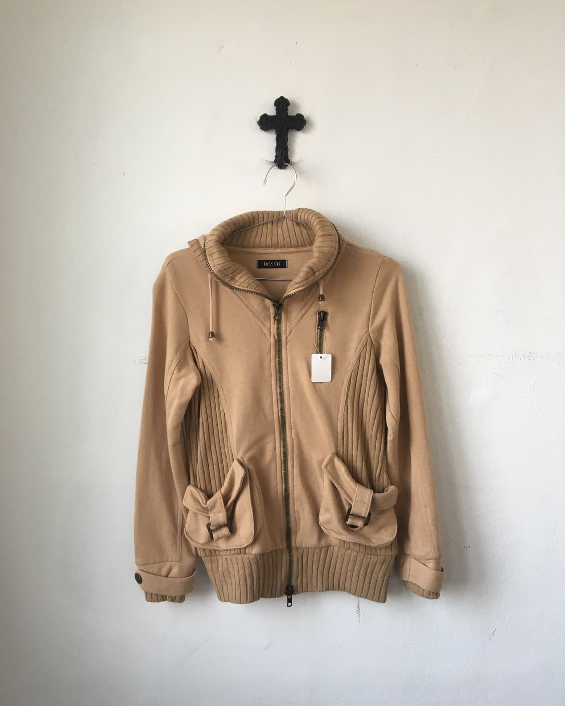 Ribbed layered high neck zip up 상품이미지2