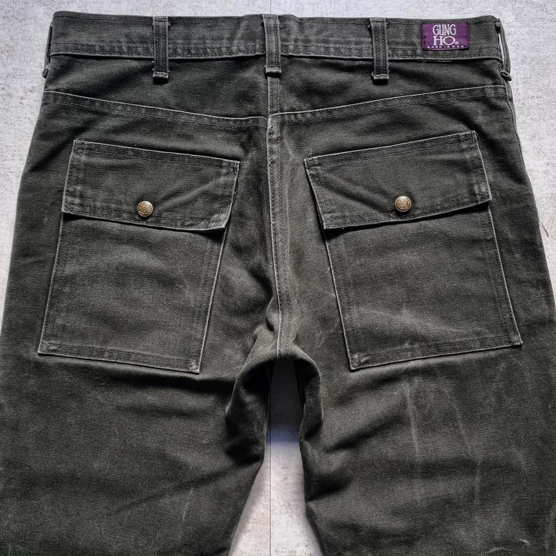 80s USA Gung Ho 더블니 스트레이트 팬츠 32/32 상품이미지7