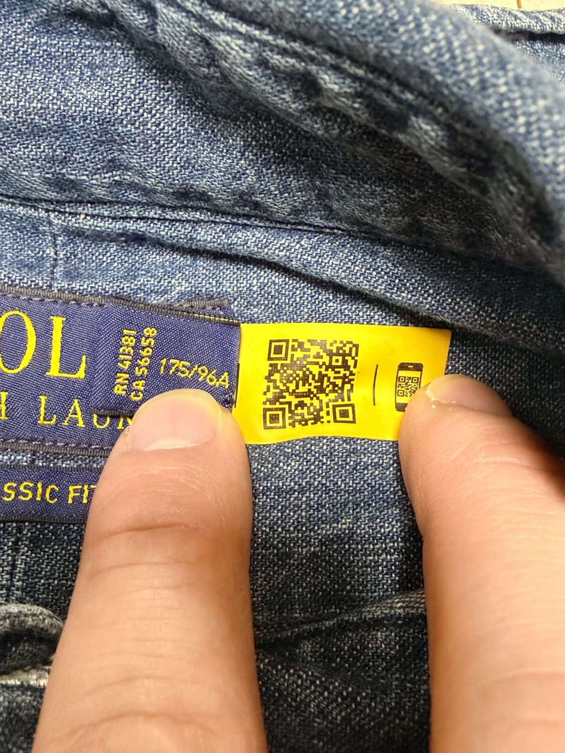 폴로랄프로렌 데님셔츠 데님남방 M 상품이미지5