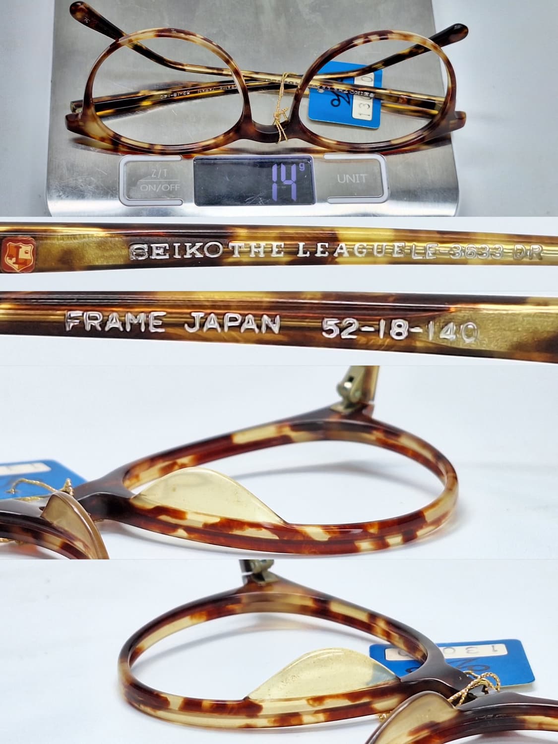 세이코 SEIKO THE LEAGUE LE-3633 DR 안경테 52mm 상품이미지6