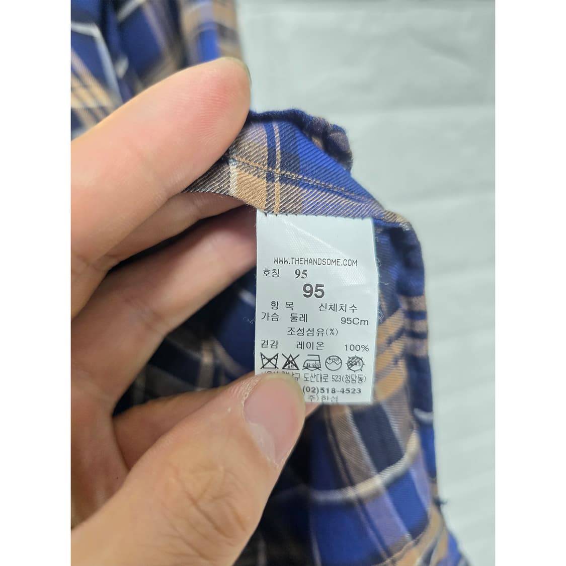 19s 한섬 시스템 체크 남방 Free 상품이미지3