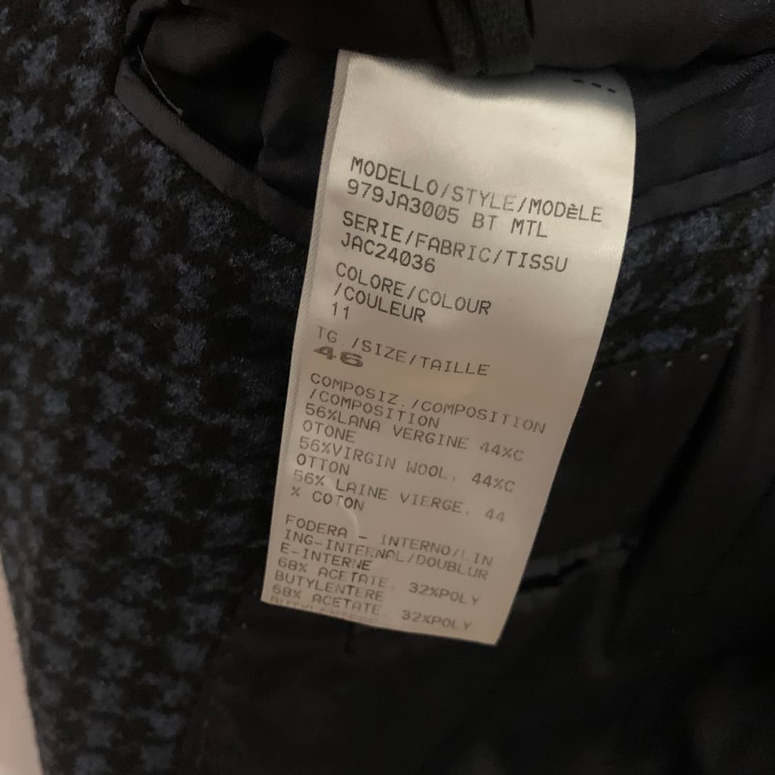 46 ELEVENTY 일레븐티 하운드 체크 슬림핏 스판 블레이저 자켓 상품이미지6