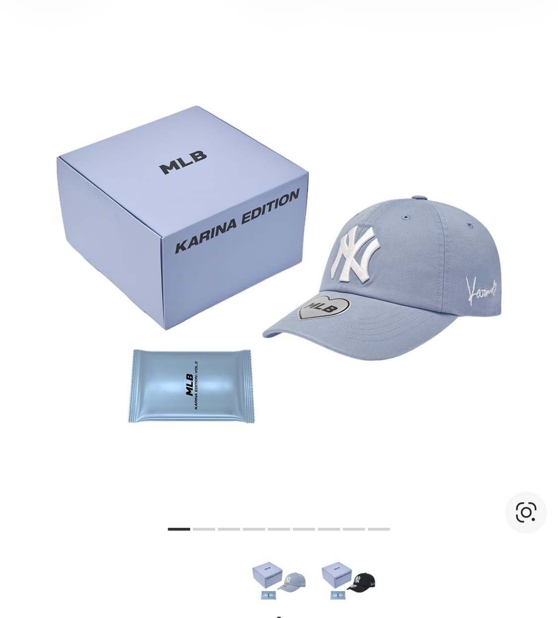 MLB x 카리나 시그니처 언스트럭쳐 볼캡 스카이 블루 상품이미지1