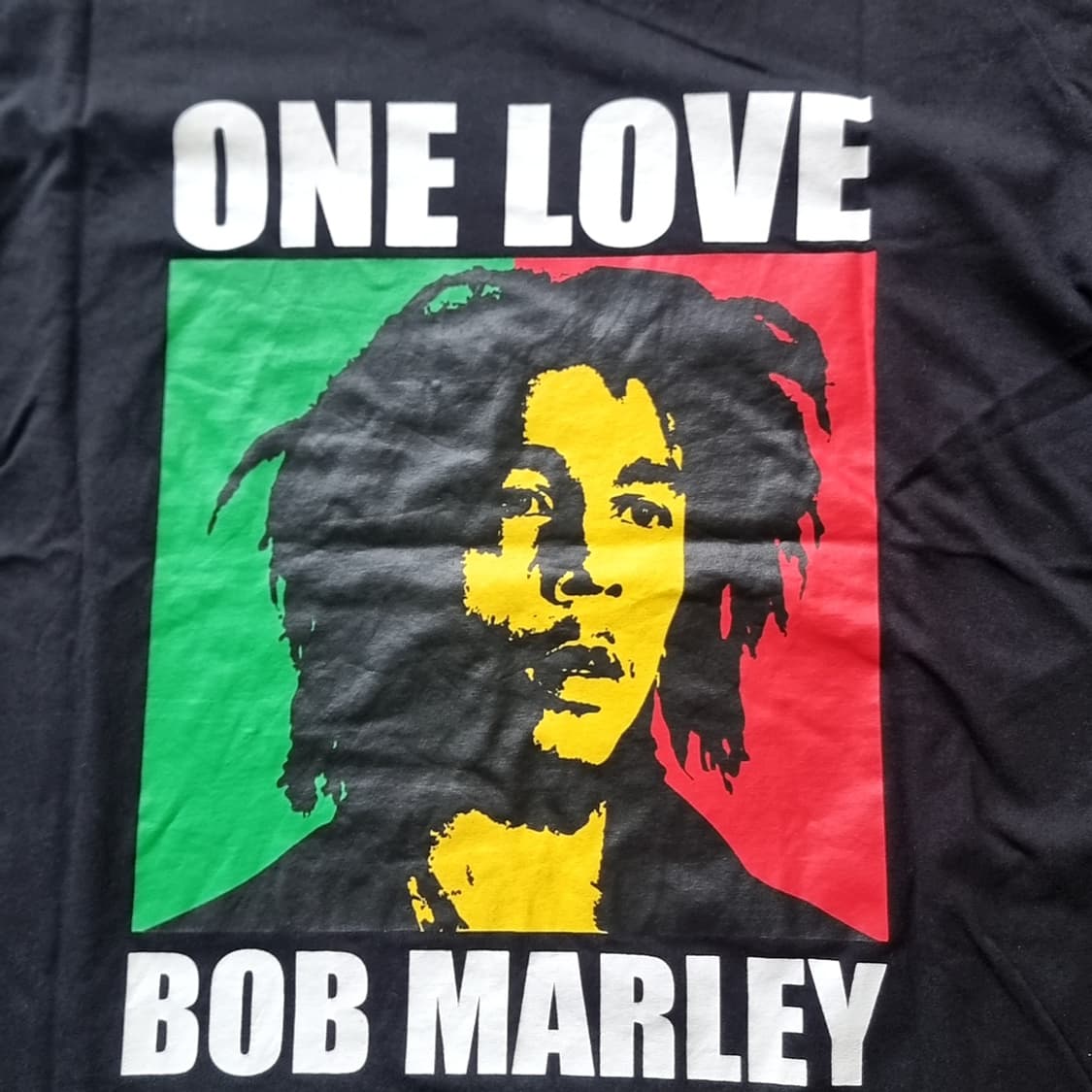 빈티지 밥 말리 ONE LOVE 블랙 반팔 티셔츠(100-105) 상품이미지2