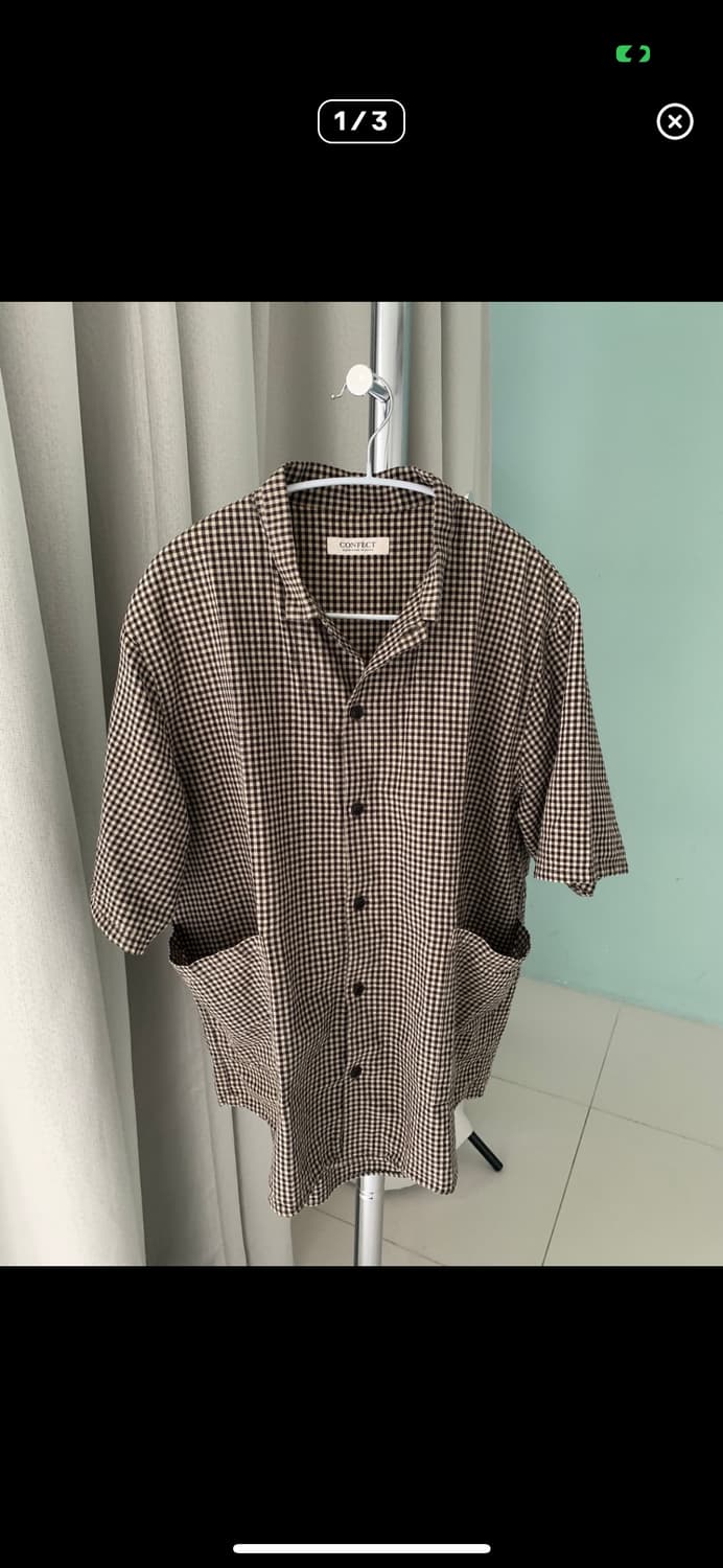 네스트로브 컨팩트 린넨 체크 셔츠 상품이미지1