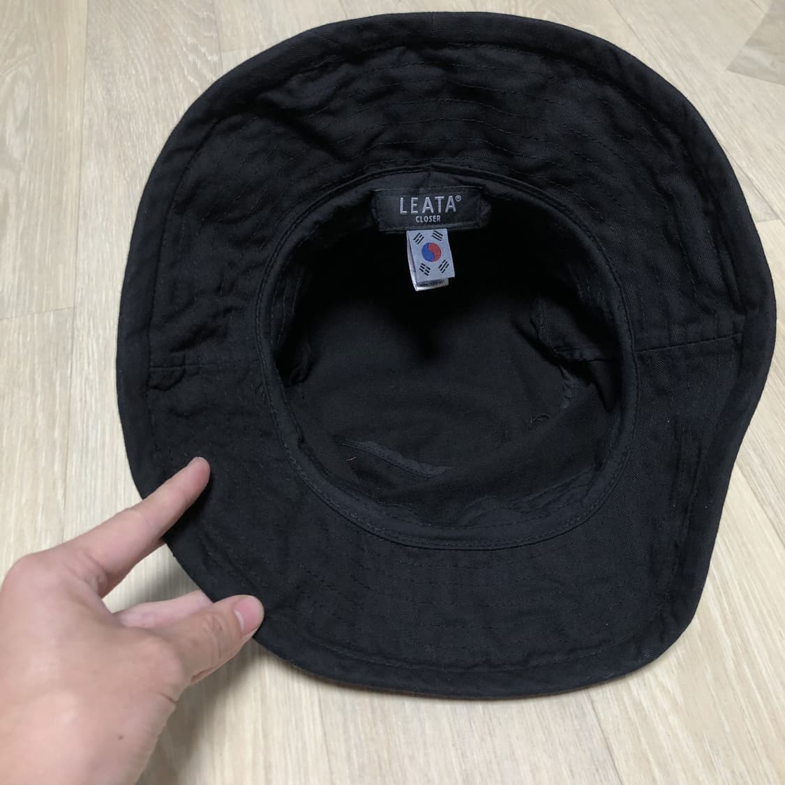 (ONE SIZE) 리타 LEATA HBT 코튼 피싱 햇 블랙 리타 모자 상품이미지5