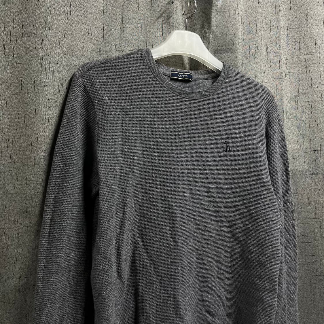헤지스 그레이 긴팔 면 맨투맨 티셔츠 100 상품이미지2