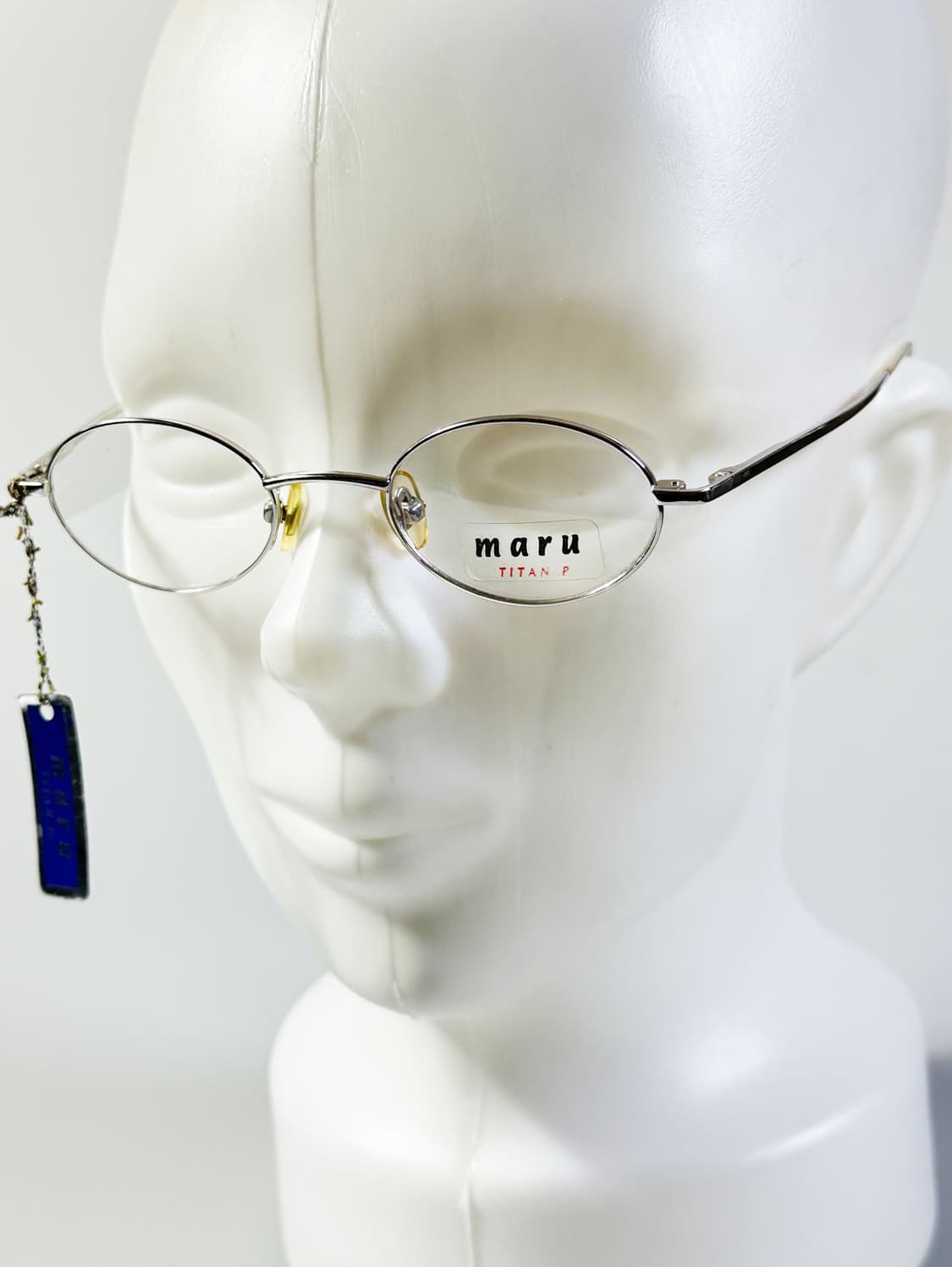 90s MARU 실버 티타늄 슬림 오벌 프레임 빈티지 안경 상품이미지8