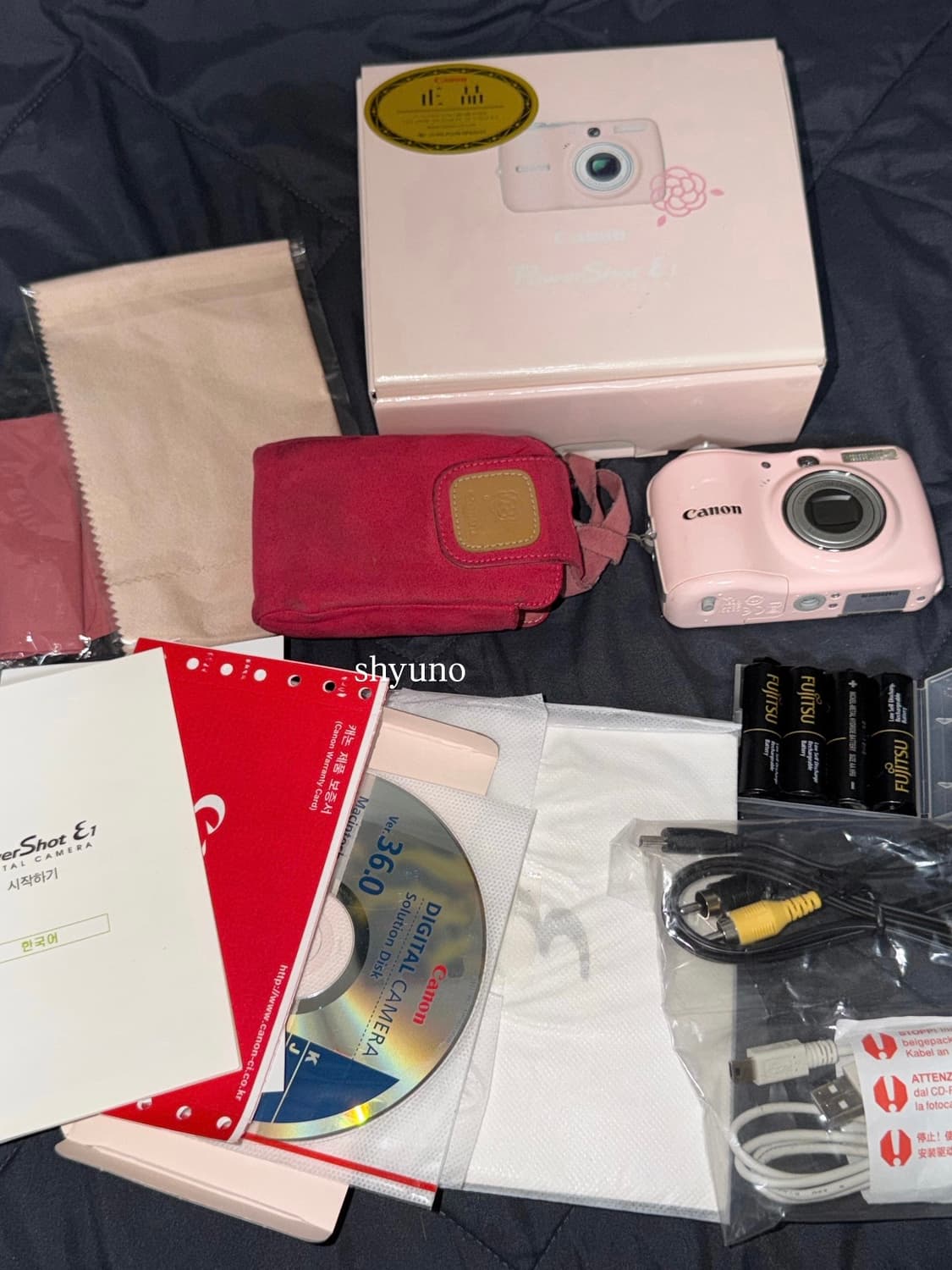 작례O 한국어) 캐논 파워샷 e1 딸기우유 색상 판매합니다 상품이미지4