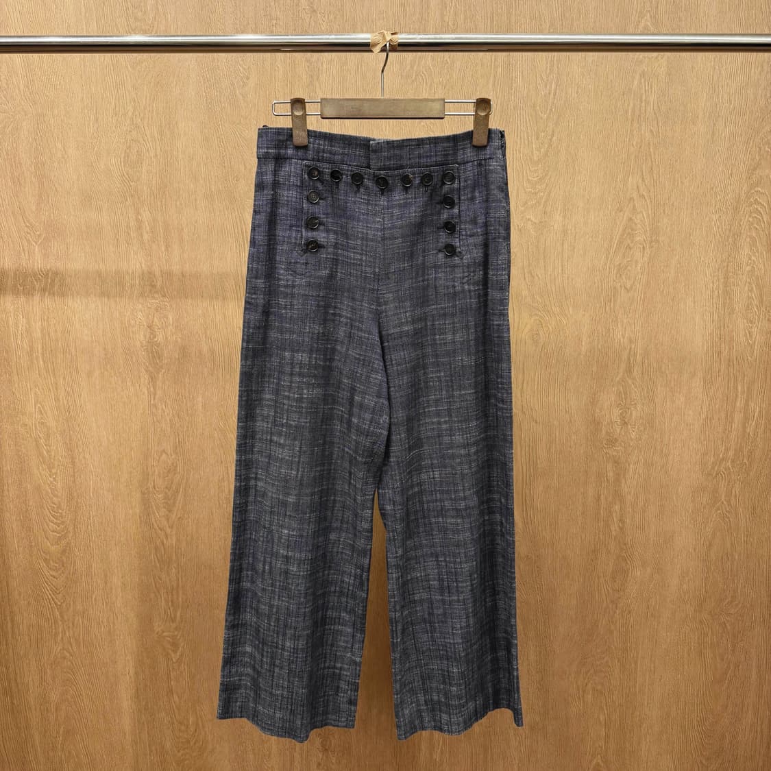 크리스찬 디올 더블 버튼 하이웨스트 팬츠 텍스처드 클래식 그레이 상품이미지2