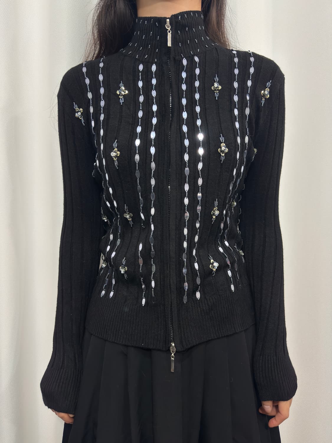 athena design knit twoway zipup 상품이미지1