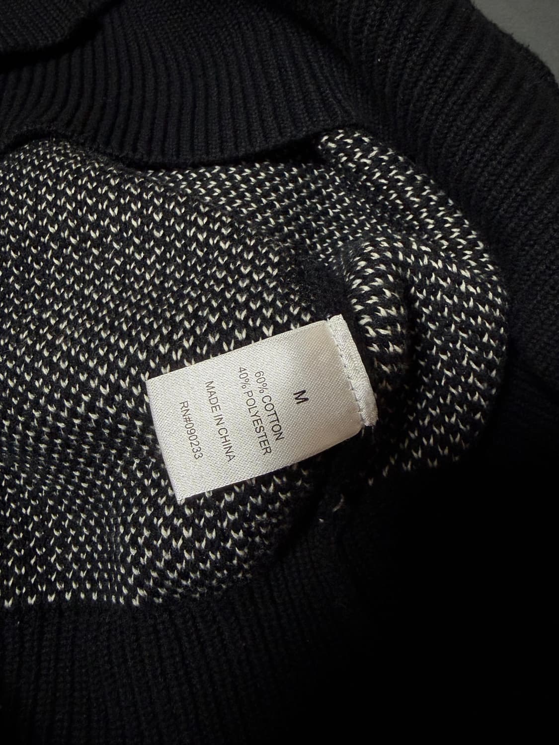 에센셜 니트 후드 블랙 M 상품이미지4