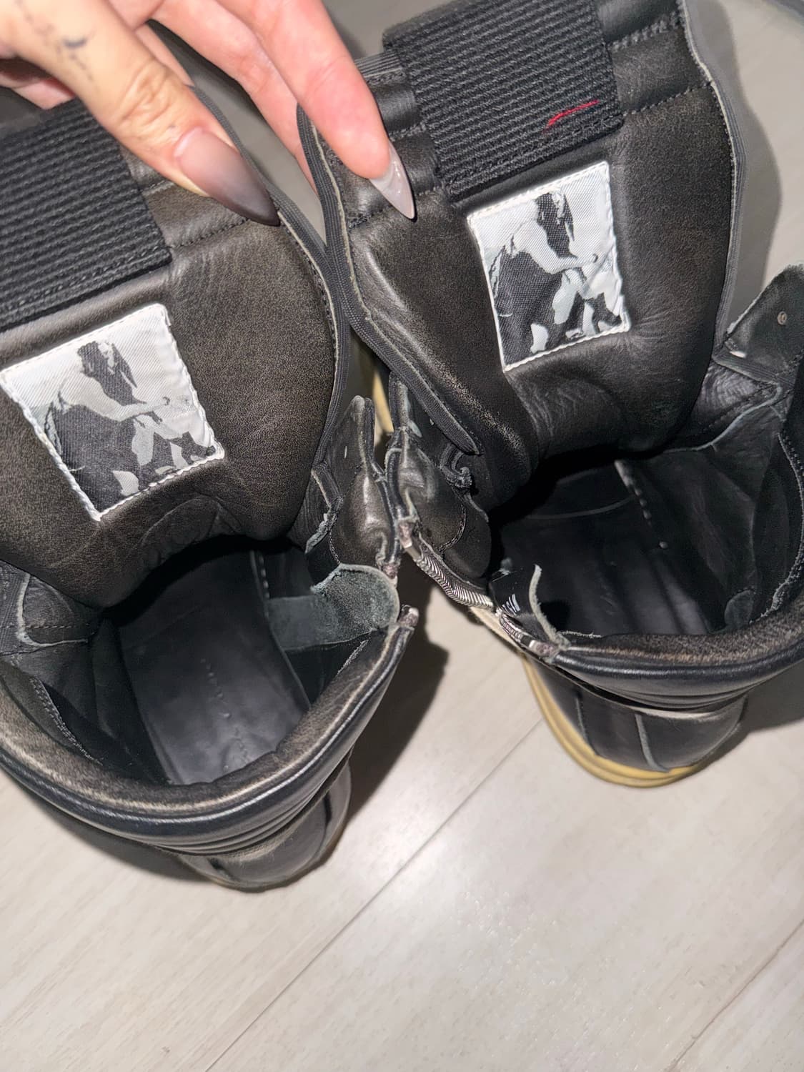 릭오웬스 지오바스켓 37 검검흰 상품이미지4