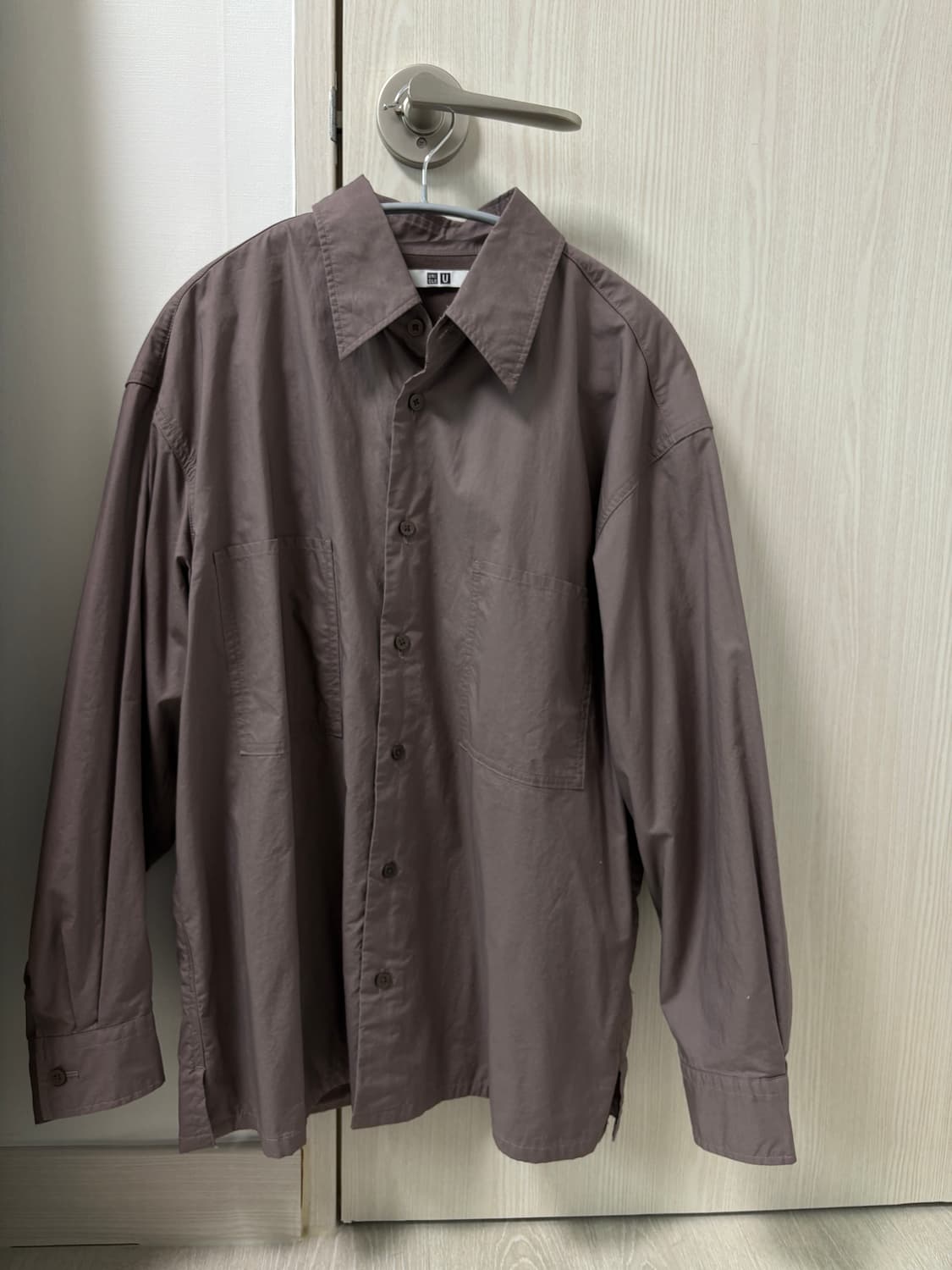 유니클로 U 유틸리티 셔츠 퍼플 S 상품이미지2