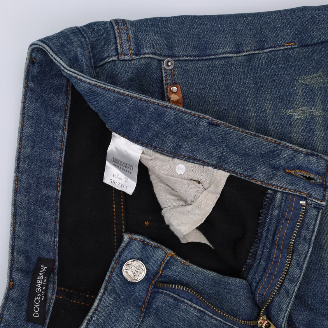 38 빈티지 고급 기모 데님팬츠 0319H1 상품이미지6