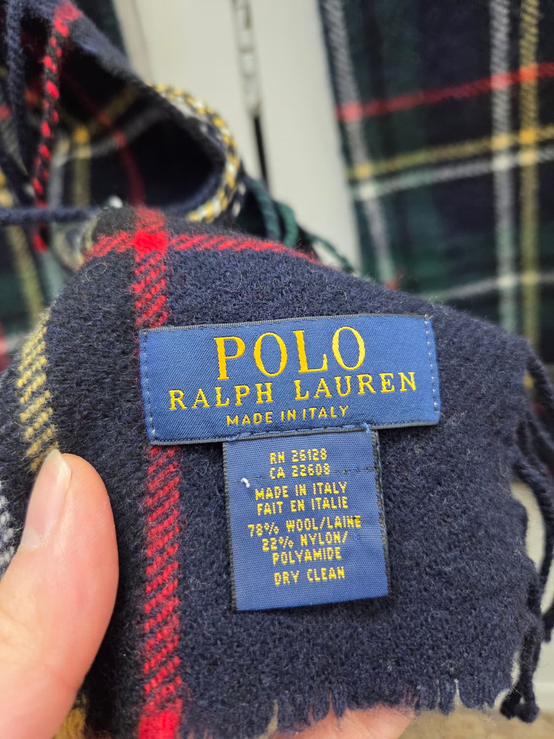 폴로 랄프로렌 타탄체크 울 머플러 상품이미지3