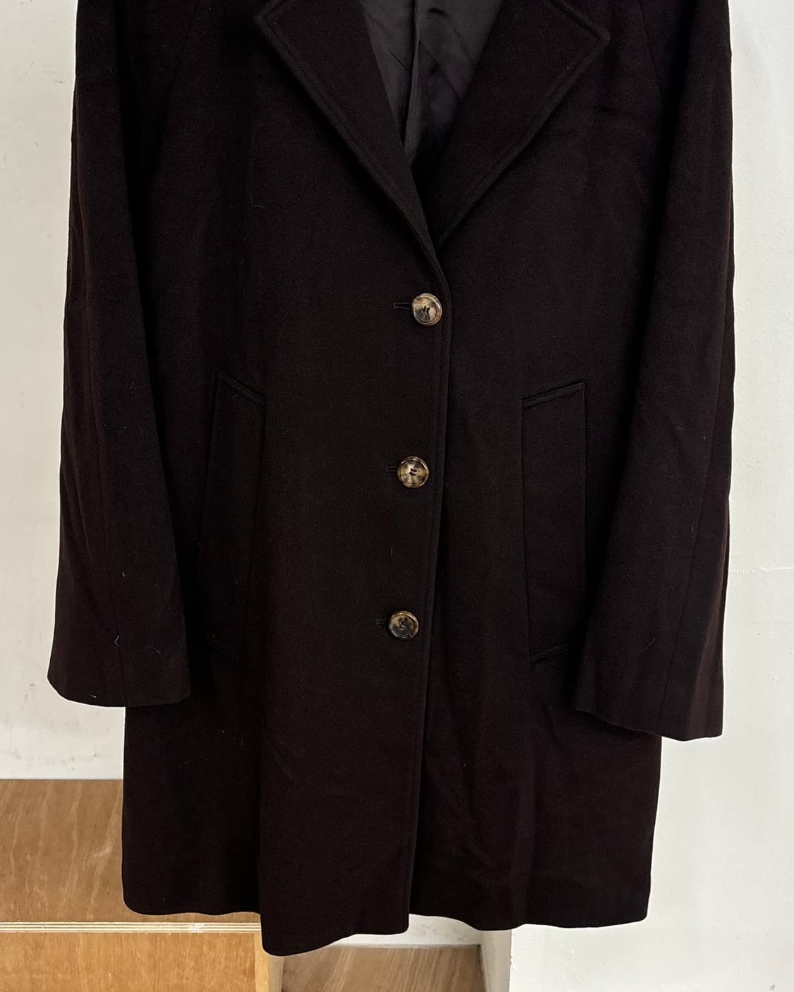 이브 생 로랑 브라운 싱글 브레스트 코트 상품이미지5