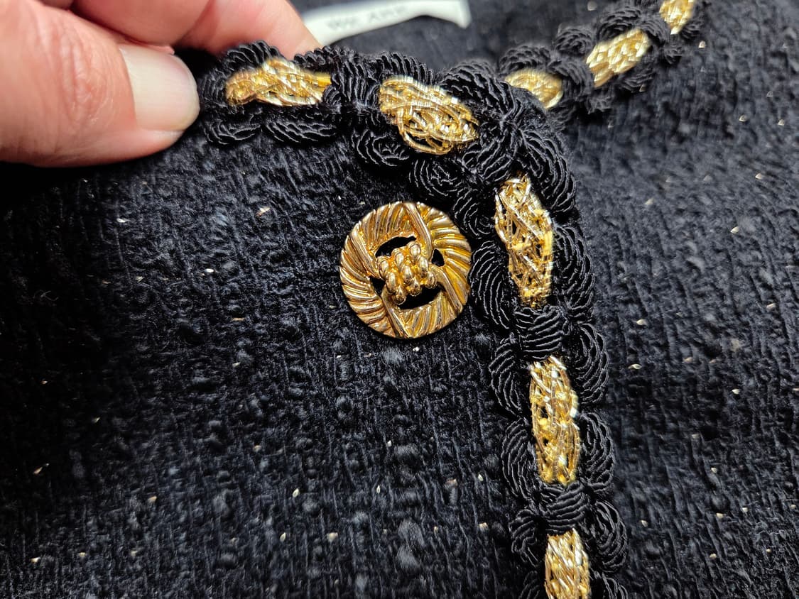 위아(WE ARE) 금장 빈티지 트위드자켓 55-66 새상품 상품이미지8