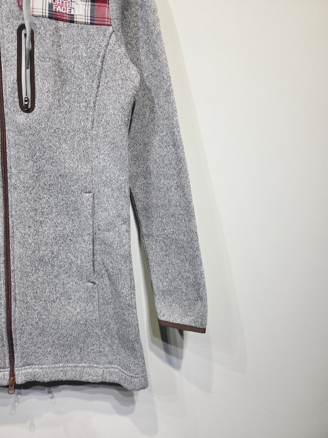 노스페이스 여성 니트 플리스 후드 롱 집업 상품이미지5